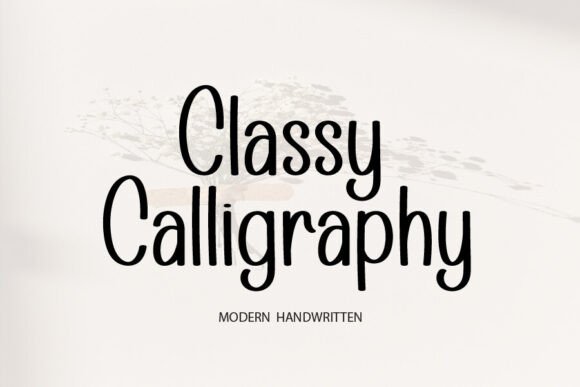 Classy Calligraphy: A Handwritten Script for Timeless Design