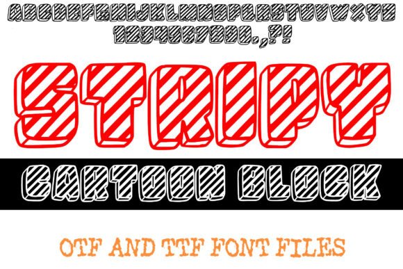 Stripey Cartoon Block: A Font That Pops With Playful Retro Charm