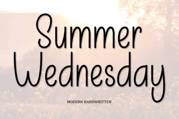 Summer Wednesday: A Script Font for Authentic Branding